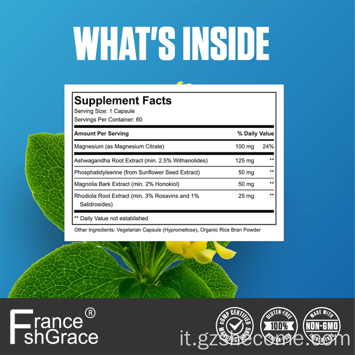 Gli estratti di piante per la salute del cortisolo supportano cortisolo sano